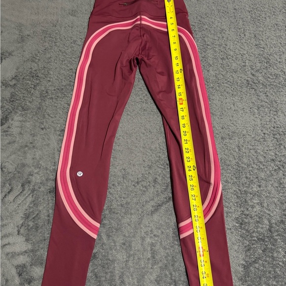 LULULEMON🦋💐athletica Maroon and Pink Leggings - Picture 12 of 13